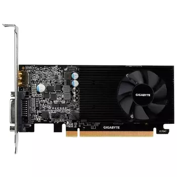 Видеокарта GIGABYTE NVIDIA GeForce GT 1030, 2Gb DDR4, 64 бит, PCI-E, DVI, HDMI, Retail (GV-N1030D4-2GL)