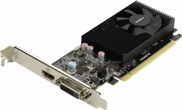 Видеокарта GIGABYTE NVIDIA GeForce GT 1030, 2Gb GDDR5, 64 бит, PCI-E, DVI, HDMI, Retail (GV-N1030D5-2GL)