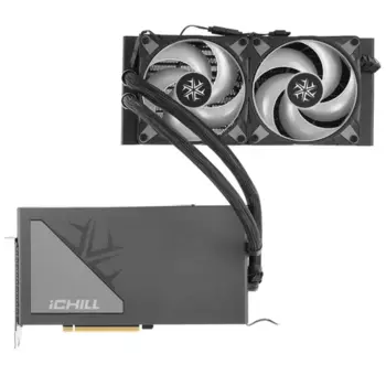 Видеокарта Inno3D NVIDIA GeForce RTX 4090 ICHILL BLACK , 24Gb DDR6X, 384 бит, PCI-E, HDMI, 3DP, Retail (C4090B-246XX-18330005)