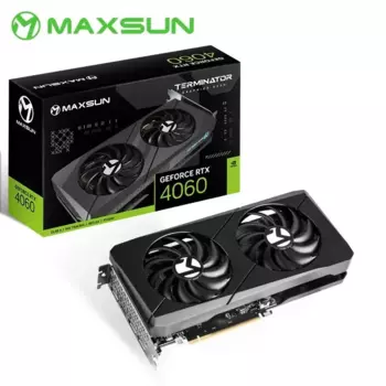 Видеокарта Maxsun NVIDIA GeForce RTX 4060 TERMINATOR, 8Gb DDR6, 128 бит, PCI-E, HDMI, 3DP, Retail (MS-RTX4060 TERMINATOR B 8G S0)