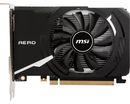 Видеокарта MSI NVIDIA GeForce GT 1030 Aero ITX, 2Gb DDR4, 64 бит, PCI-E, DVI, HDMI, Retail (GT 1030 AERO ITX 2GD4 OC)