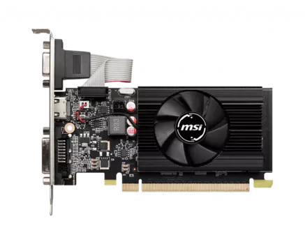 Видеокарта MSI NVIDIA GeForce GT 730 Low Profile, 2Gb DDR3, 64 бит, PCI-E, VGA, DVI, HDMI, Retail (N730K-2GD3/LP)