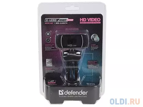 Камера интернет Defender G-lens 2597 HD720p 2 Мп, автофокус, слеж за лицом