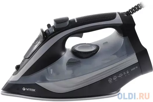Утюг Vitek VT-8349, 2400Вт, черный/серый
