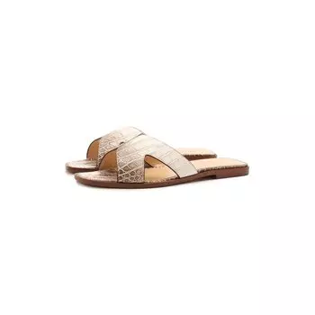 Шлепанцы из кожи крокодила Rubeus Milano
