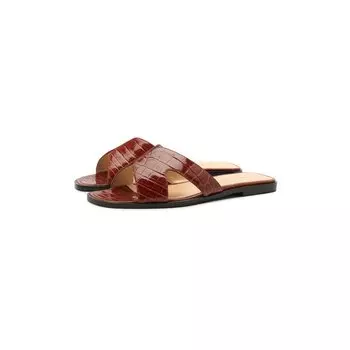 Шлепанцы из кожи крокодила Rubeus Milano