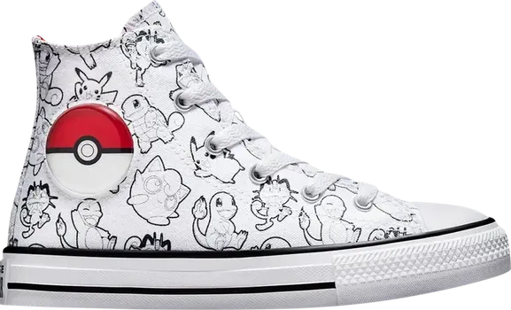 Кроссовки Converse Pokemon x Chuck Taylor All Star High PS Poke Ball, белый