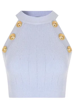 Топ из вискозы BALMAIN