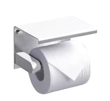Держатель туалетной бумаги с полкой Rush Edge ED77141 White