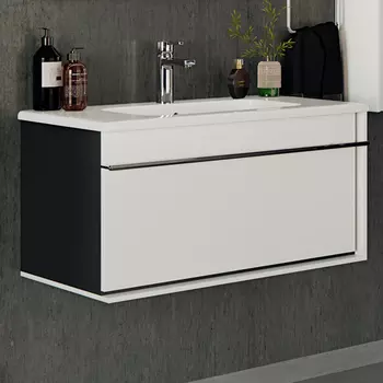 Тумба для комплекта Roca Aneto 80 белая, черная