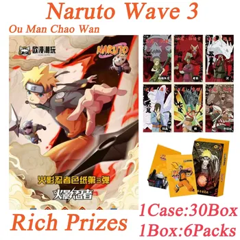 180 шт./Naruto Wave 3 Ou Man Chao Wan, коллекционная коробка для карточек, богатые подарки, персонаж аниме, настольная игра, карточные игрушки, хобби, подарки