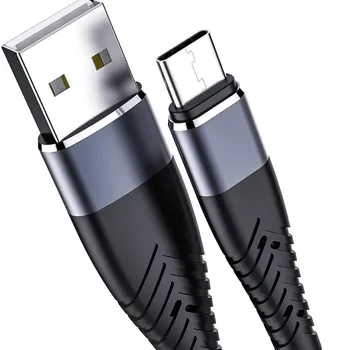 Кабель типа-c(2М*2упак.) Плетеный шнур для зарядки USB A — USB-C, совместимый с Samsung Galaxy S10 S10E S9 S8 S20 Plus и другими зарядными устройствами TYPE-C 1m-1pack красный