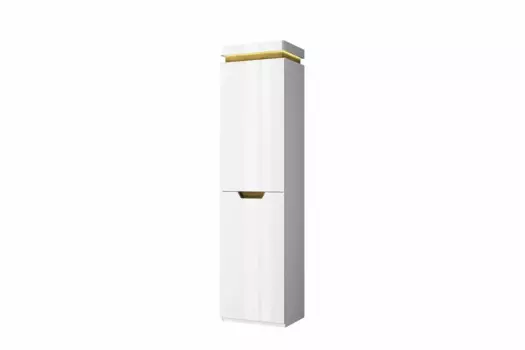 Шкаф torino 1d (анрэкс) белый 51x200x38 см.