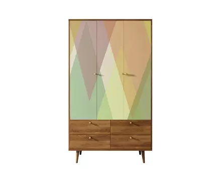 Шкаф трехстворчатый berber (etg-home) мультиколор 115x200x55 см.
