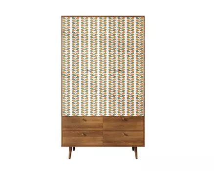 Шкаф трехстворчатый berber (etg-home) оранжевый 115x200x55 см.