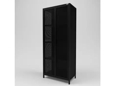 Шкаф лофт (kovka object) черный 90.0x215.0x50.0 см.