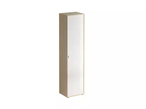 Шкаф однодверный latte (ogogo) белый 46x190x37 см.