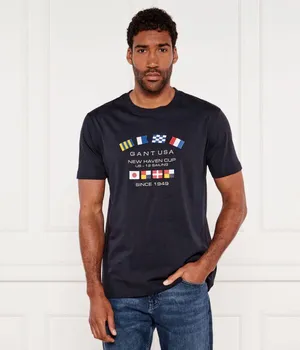 Футболка с графическим принтом Regular fit Gant, синий