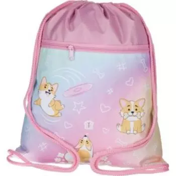 Мешок для обуви Комус Класс Corgi time, 33х42 см, карман