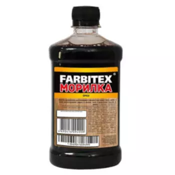 Морилка деревозащитная водная Farbitex, орех, 0.5 л