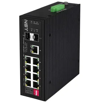 Коммутатор PoE NST NS-SW-8F3G-P/I Fast Ethernet на 8 FE RJ45 PoE + 1 x GE RJ45 + 2 GE SFP порта. Порты: 8x10/100Base-T, 1x10/100/1000Base-T, 2x1000Bas