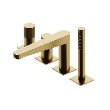 Смеситель Omnires Contour для ванны на 4 отверстия (золото), CT8032GLB