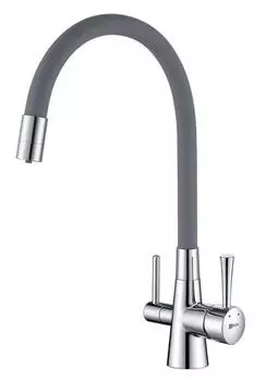 Смеситель Lemark Comfort для кухонной мойки LM3075C-Gray серый/хром