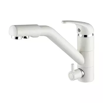 Смеситель Paulmark Hessen He213017-331 для кухонной мойки, белый