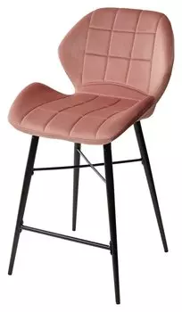 Полубарный стул MARCEL BLUVEL-52 PINK (H=65cm), велюр