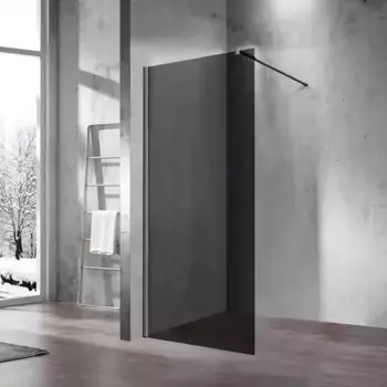 Душевая перегородка Vincea Walk-In 110х200 вороненая сталь стекло тонированное