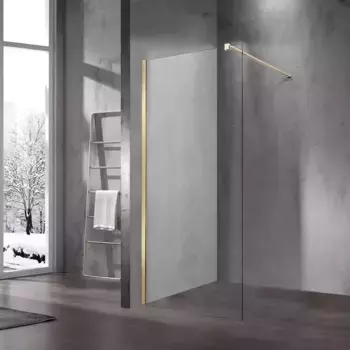 Душевая перегородка Vincea Walk-In 60х200 профиль золото стекло прозрачное