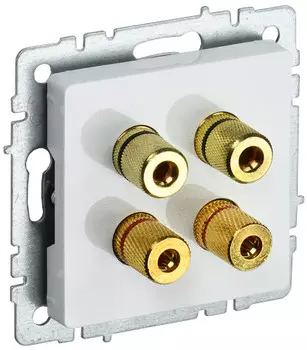 Розетка аудио IEK BR-S40-K01 BRITE РА10-БрБ Белый