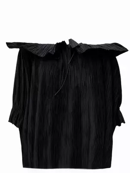 Блуза HERITAGE PLEATED однотонная SOROKA ON COURSE