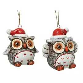 Игрушка елочная Kaemingk сова 8х7 см в ассортименте
