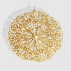 Игрушка елочная Festive Снежинка золото 12см P001431 в ассортименте