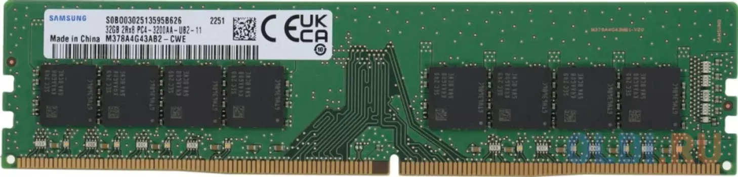 Оперативная память для компьютера Samsung M378A4G43AB2-CWED0 DIMM 32Gb DDR4 3200 MHz M378A4G43AB2-CWED0