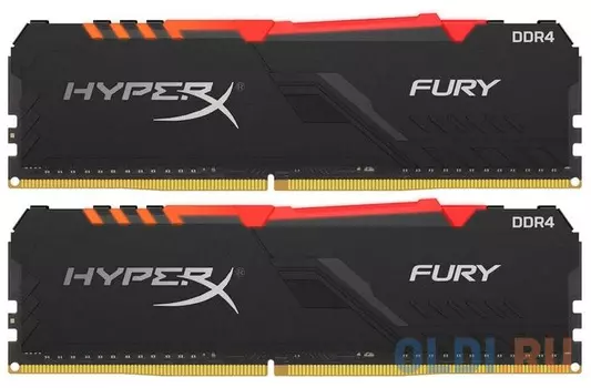Оперативная память для компьютера Kingston HyperX Fury RGB DIMM 16Gb DDR4 3000MHz HX430C15FB3AK2/16
