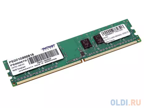 Оперативная память 2Gb (1x2Gb) PC2-6400 800MHz DDR2 DIMM CL6 Patriot PSD22G80026