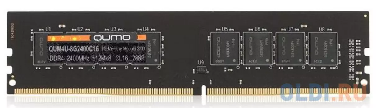Оперативная память для компьютера QUMO QUM4U-8G2400C16 DIMM 8Gb DDR4 2400 MHz QUM4U-8G2400C16