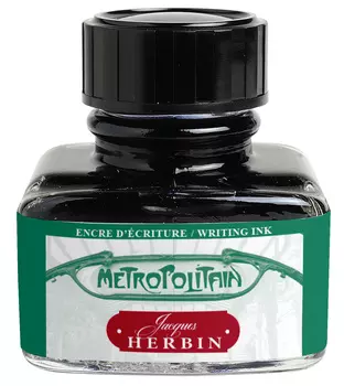 Чернила Herbin в банке 30 мл, Цвета Парижа Metro Parisien Зеленый