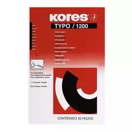Бумага копировальная Kores 1200 А4 20 л Черная
