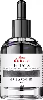 Чернила акварельные Jacques Herbin ?clats, 50 мл, Gris Ardoise Серый сланец