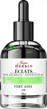 Чернила акварельные Jacques Herbin ?clats, 50 мл, Vert Anis Зеленый анис