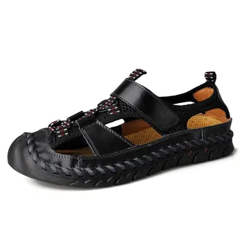 Новые мужские сандалии Baotou Dual Use Outside Wear Leisure Beach Breathable Anti-slip Wearresistant Deodorant Casual Slippers 38