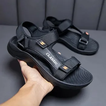 Sandel for Men Мужские летние сандалии для взрослых Дизайнерская мужская обувь Мужские пляжные сандалии Удобные мужские сандалии Трендовые тенденции 40