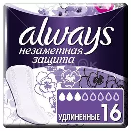 Прокладки женские Always, Single Незаметная защита, ежедневные, 16 шт, удлиненные