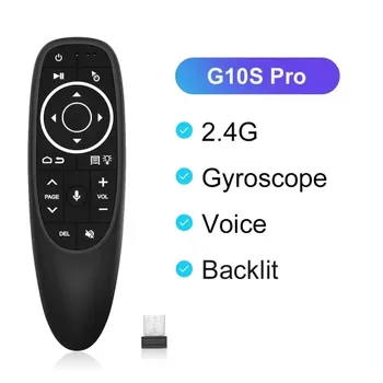 G10s Голосовой пульт дистанционного управления Fly Wireless TV Air Mouse 2.4G Беспроводная клавиатура с гироскопом Mini