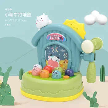 Детская электрическая музыкальная игровая консоль Whac-A-Mole с подсветкой, многофункциональные стучащие музыкальные развивающие игрушки для младенцев и детей