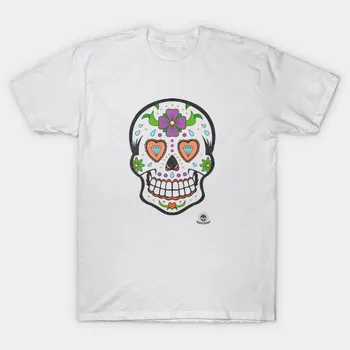 Футболка женская Calavera Dos Harajuku Print Kawaii футболка летняя с коротким рукавом женская футболка топ футболка S