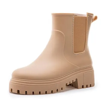 Женские водонепроницаемые сапоги Martin Rain Boots средней высоты для работы на открытом воздухе 36 чёрный